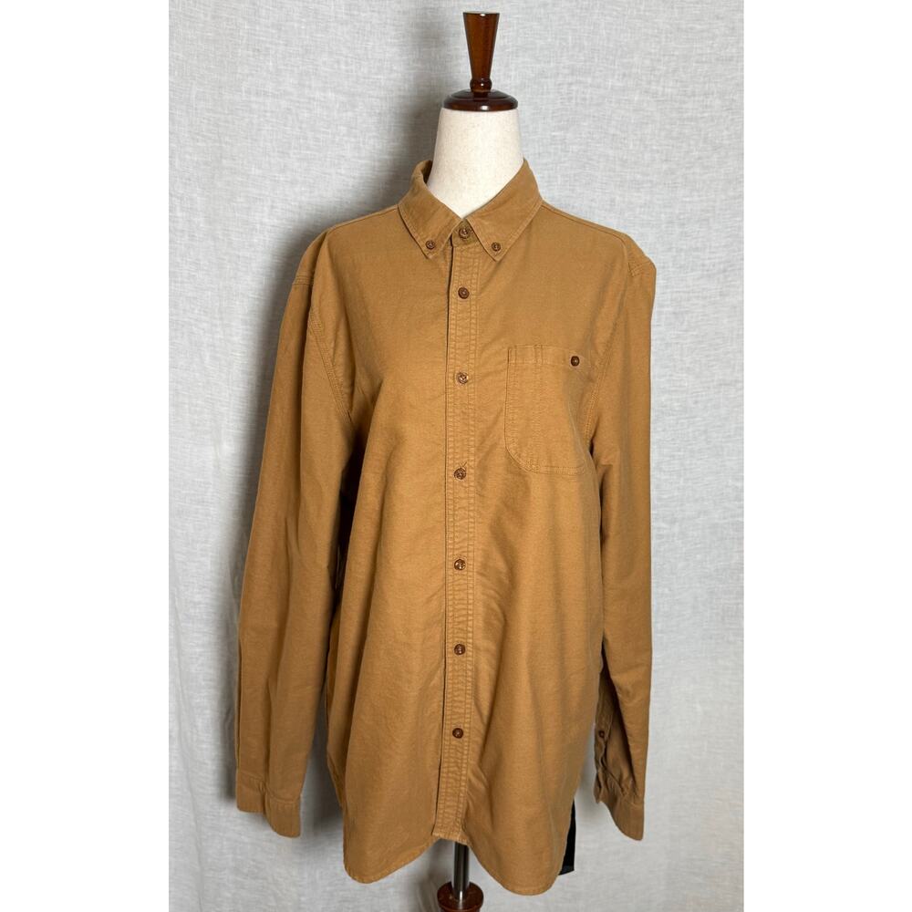 Dickies Construct Camel Long Sleeve Button Down S… - image 1